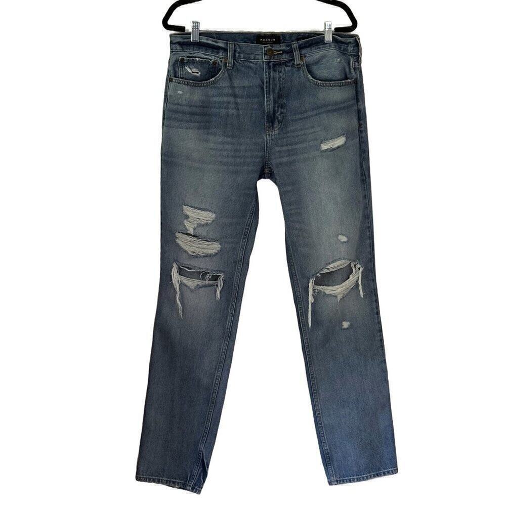 PacSun Slim Fit Distressed Jeans - Blue